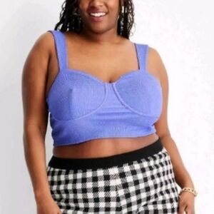 NWT Future Collective Purple Tiny Tank Top with Gabriella Karefa Johnson Sz 3X